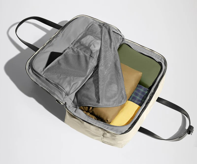 Off-White Multi-Functional Laptop Weekender Bag with Trolley Sleeve