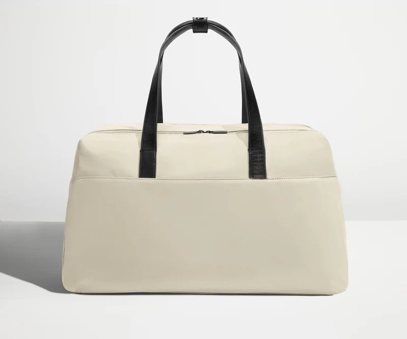 Off-White Multi-Functional Laptop Weekender Bag with Trolley Sleeve