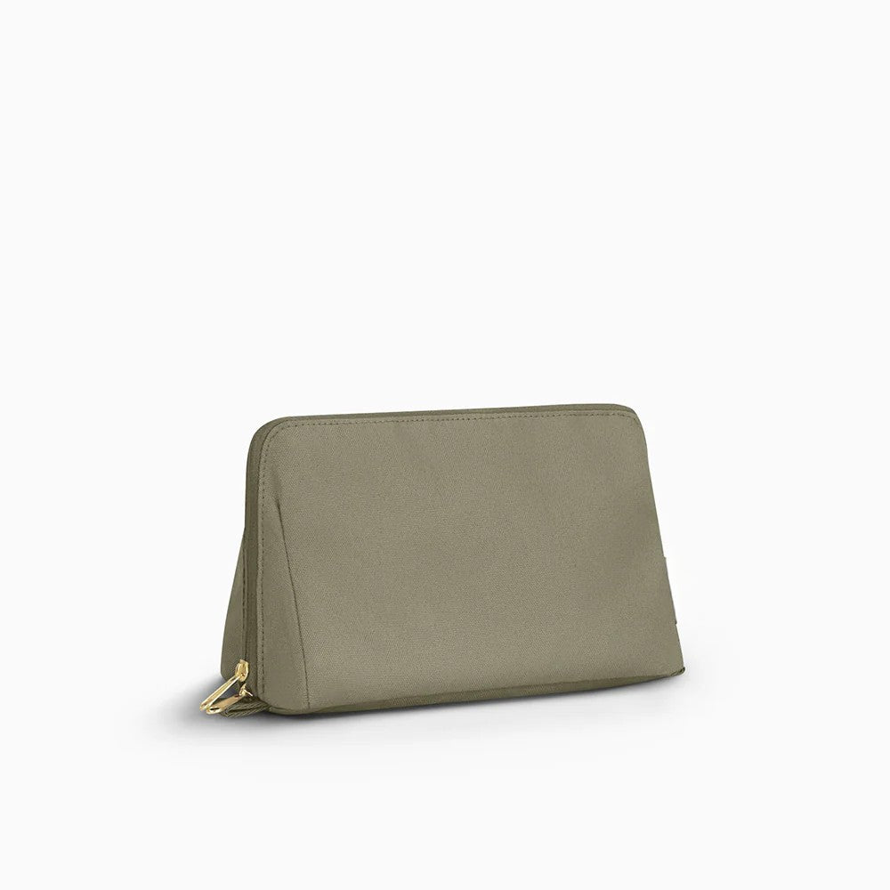 Sage Green Clamshell Multi-Pocket Cosmetic Storage Bag