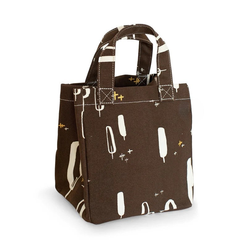 Contrast Wave Strap Multi-Scene Lunch Handheld Tote Bag
