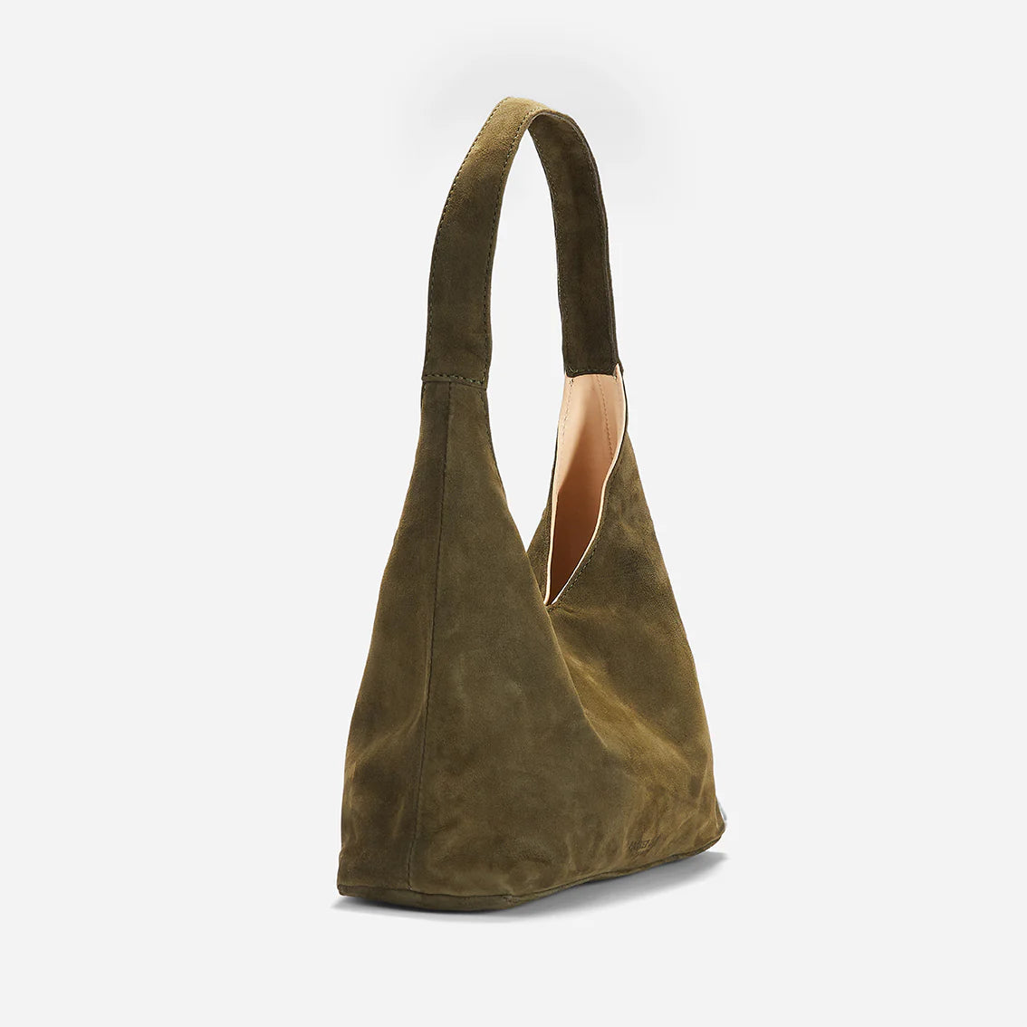 Olive Green Soft Hobo Shoulder Bag with Magnetic Snap & Inner Slip Pocket