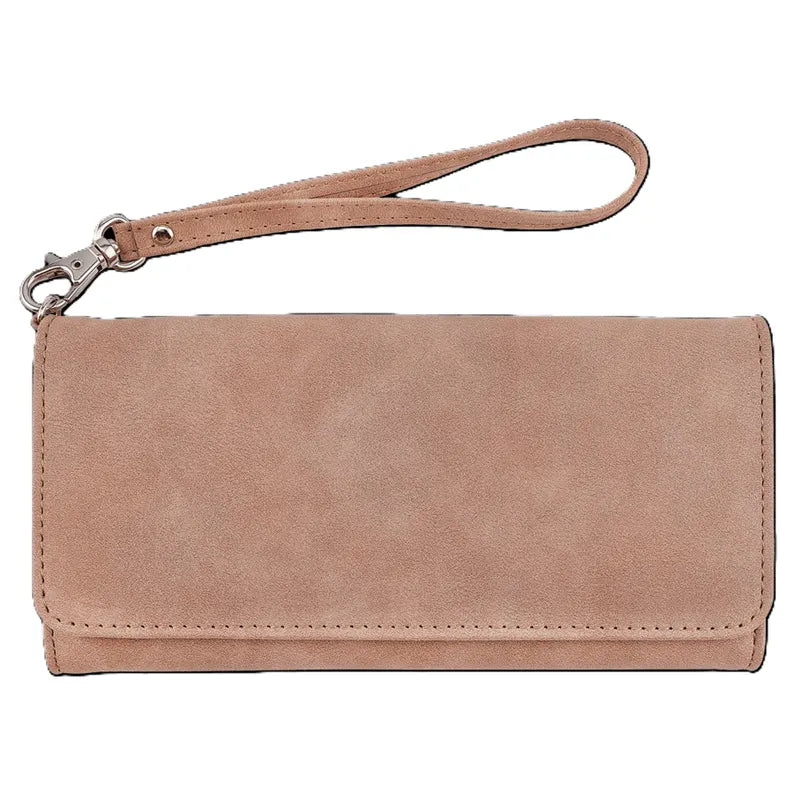 Multi-Card RFID Wristlet Wallet Bag with Detachable Strap