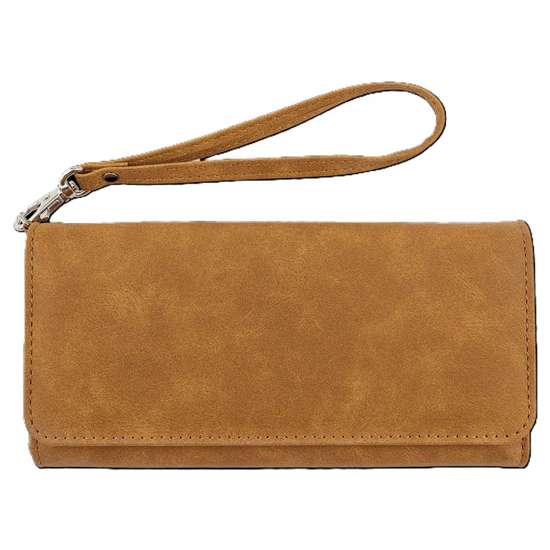 Multi-Card RFID Wristlet Wallet Bag with Detachable Strap